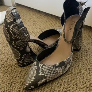 Snake skin heels